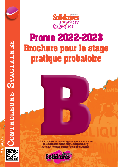 Brochure stage pratique probatoire Contrôleur stagiaire